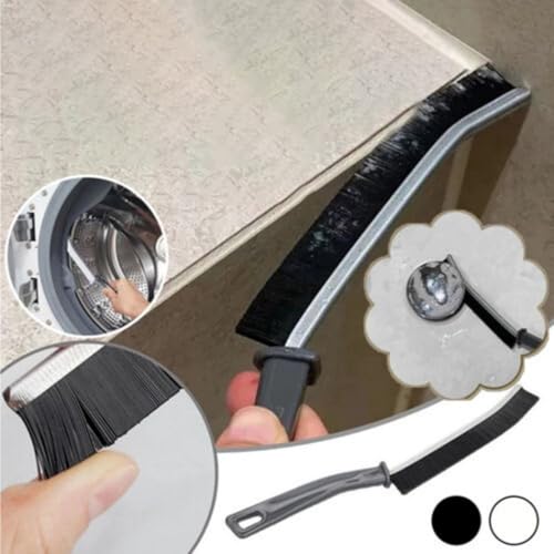 Hard Bristle Crevice Cleaning Brush - Small Scrub Brush for Toilet Grout Shower Tile Narrow Gaps - Durable Grout Brush with Ergonomic Handle