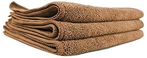 Chemical Guys MIC34403 Workhorse Professional Microfiber Towel, Tan (Safe for Car Wash, Home Cleaning & Pet Drying Cloths) 16" x 16", Pack of 3 - color: Tan, size: 16" x 16"
