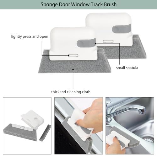 Openfly Venetian Blind Cleaner Duster Tool, Hand-held Window Shutters Duster, Window Blind Cleaning Tool, Groove Gap Cleaning Brush for Blind, Air Conditioner, Car Vents, Fan, Door Window Track- 8Pack