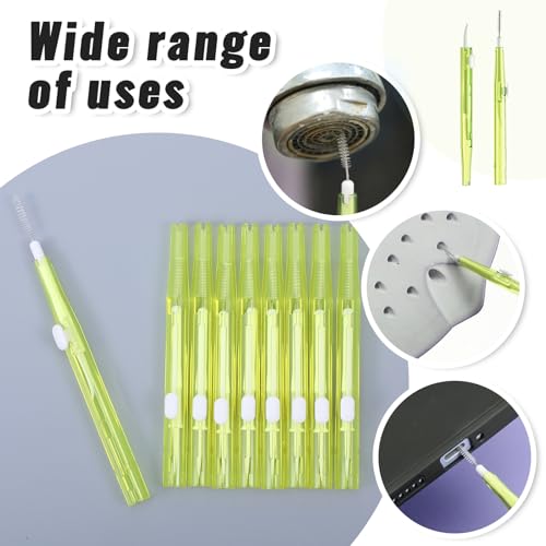 10Pcs Cell Phone Cleaning Kit, Dual Head Anti-Clogging Nylon Brushes Hook Cleaner, Multifunction Mini Cleaning Kits for 17 Pro Max Charging Port, Speaker, Earphone, Tablet, Camera, Keyboard, Yellow