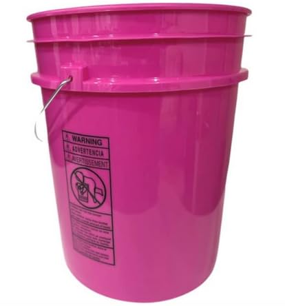 House Naturals 5 Gallon Premium HPDE Plastic Bucket - Made in USA Food Grade Storage Container, BPA Free All Purpose Pail (1, Magenta) - color: Magenta