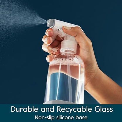 Grove Co. Refillable Glass Spray Bottles for Cleaning, 2 x 16 oz Bottles | Reusable; Custom Labels; Compatible with Grove Co. Cleaning Concentrates; No Plastic Waste; Durable, Recycled Glass - color: White, size: 32 Ounce (Pack of 2)