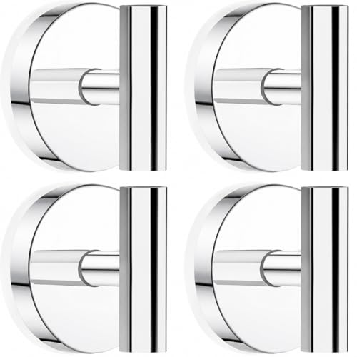 MOTAIPEAK Suction Cup Hooks for Shower, Shower Hooks for Inside Shower, No Drill Towel Hooks for Bathroom, Removable Suction Hooks for Glass, Mirror, Tile, Waterproof, Rustproof – Chrome (4 Pack) - color: Chrome, size: 4 Pack