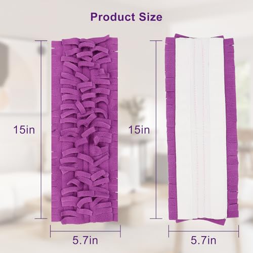6 Pack Mop Refill Pads for PowerMop Multi-Surface and Wood Mop Pads Refill, Washable & Reusable Microfiber Spray Cleaning (Purple) - color: 6p
