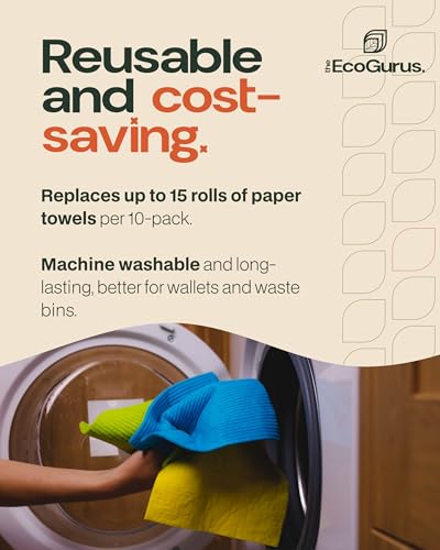 10 Pack Odour-Resistant Reusable Cleaning Cloths | Original Swedish Dishcloth | Made in Sweden | Suitable for All Surfaces | Biodegradable Cellulose Sponge | Kitchen & Bathroom | Pink - color: Pink