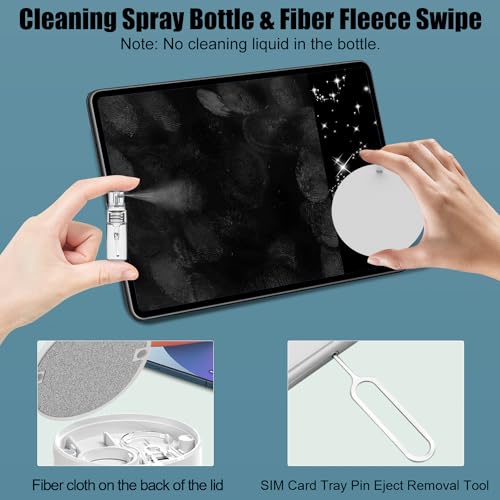 VICHYIE 20 in 1 Multifunctional Cleaner Kit for Electronic Devices, Keyboard Cleaning Brush, Headphones Cleaner Kit for AirPods, Multi-Tool for Cleaning Laptop, Earbuds, Camera, Cellphones (White) - color: White