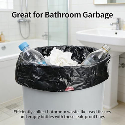 20 PCS/Ultra Large Size Trash Bags Thickened Leak-proof Waste Bag Tear-resistant Drawstring PE Waste Bag, 61 * 70cm, Black - color: Black