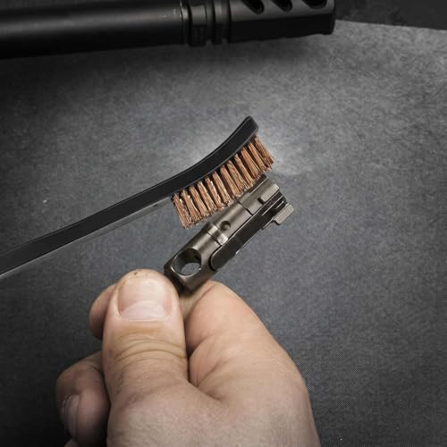 12 Pack Miaozhun Double-Ended Gun Cleaning Brush, 7 Inch Phosphor Bronze Bristle Brushes, Gun Cleaning Supplies Kit, All Purpose Crevice and Detail Cleaning Brushes - color: Phosphor Bronze Brush-12pack