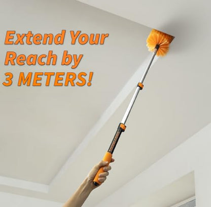 1.5-3 ft Long Paint Roller Extension Pole // Multi-Purpose Telescopic Extension Pole with Universal Twist-on Metal Tip // Lightweight & Sturdy Extendable Pole for Painting Dusting and Window Cleaning - size: 3 feet