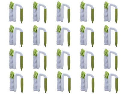 Scrub Brush for Cleaning, Heavy Duty Shower Scrubber with Stiff Bristles for Tub, Sink, Floor, Tile, and Carpet Scrubbing, 20 Pack - color: Yellow-green 20pcs