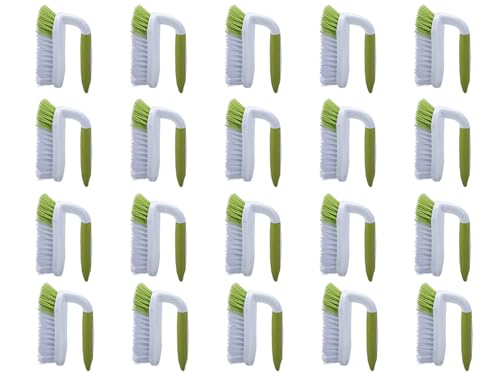 Scrub Brush for Cleaning, Heavy Duty Shower Scrubber with Stiff Bristles for Tub, Sink, Floor, Tile, and Carpet Scrubbing, 20 Pack - color: Yellow-green 20pcs