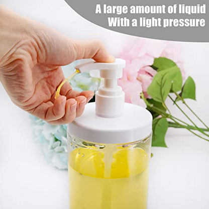 Cosywell Pump Bottle Dispenser Plastic Pump Bottles Refillable Bottles Wide Mouth Jar Style Empty Pump Bottles Bathroom Shower Containers for Lotion Shampoo Conditioner (White, 3X 1000ml) - color: White, size: 3x 1000ml