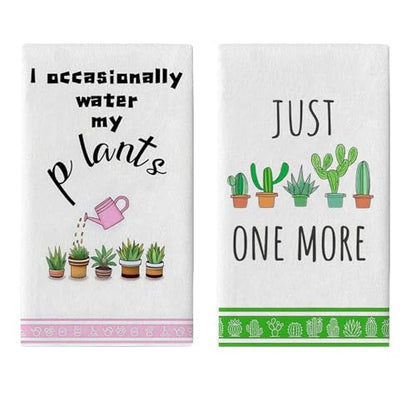 Funny Plant Lover Kitchen Towels (18x26 Inch) - Succulent & Cactus Themed Gifts for Women, Housewarming,Birthday Gifts for Mom, Best Friend, Plant Lady - color: Funny Plant
