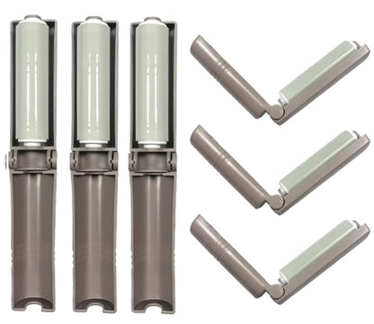 Mini Reusable Lint Roller for Travel, 6 Pack Washable Foldable Lint Remover with Sticky Gel, Portable, Compact and Easy to Clean for Clothes and Luggage Use - color: 6 Pack, Grey