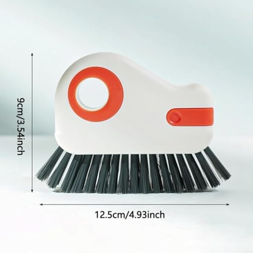 Upgrades 2 in 1 Groove Cleaning Brush Window Track Cleaning Tools, 2026 Multipurpose Hard Bristle Crevice Cleaning Brush with Hidden Scraper, Shutter Door Window Track Kitchen Cleaning Kit (Gray) - color: Gray