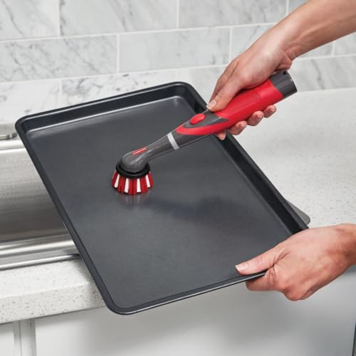 Rubbermaid Reveal Power Scrubber Attachable Scouring & XL Brush Head, for Cordless Electric Battery Powered Scrub Brush, Ideal for Kitchen/Stovetop/Dish/Silverware/Utensils/Appliances - style: Dual Head Combo
