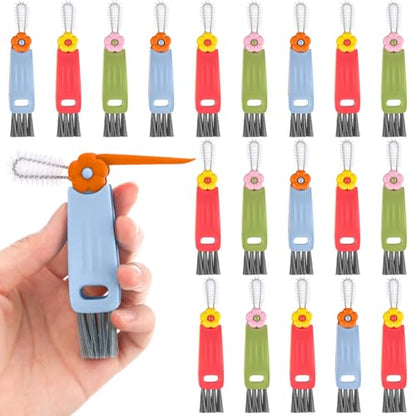 20 Pack 3-in-1 Cup Lid & Gap Cleaning Brush Bulk, Multifunctional Bottle Cleaning Brush Set for Cup Lid, Gap and Corner Brushes, Home Kitchen Clean Brushes Tools