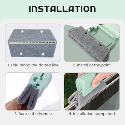 Magic Window Track Cleaner, Handheld Cleaning Brush Set for Window Slides Grooves, Tile Grout Lines, Shutter Slats, Car AC Vents & Narrow Gaps (6pcs) - color: 6pcs