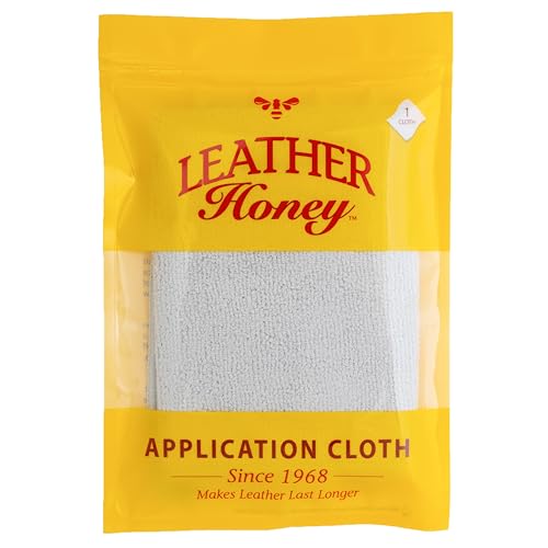 Leather Honey Lint-Free Application Cloth: Microfiber Cloth for Use with Leather Conditioner and Cleaner. Made in The USA Since 1968 - size: Small
