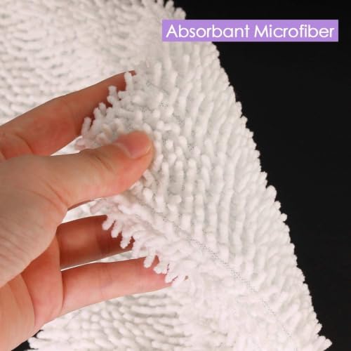 Tidy Monster 2 Pack Microfiber Steam Mop Replacement Pads for Steam Pocket Mops S3500 Series S3501 S3601 S3550 S3901 S3801 SE450 S3801CO S3601D, Machine Washable Easy Cleaning Pads - color: White Dirt Pickup 2 Pack