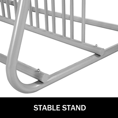 BestEquip 10 Holders Floor Bike Rack, 59" Length All-Steel Grid Bike Rack, 10-Bike Capacity Dual-Side Storage Stand for Garages Streets Yards Bike Events - size: 59"