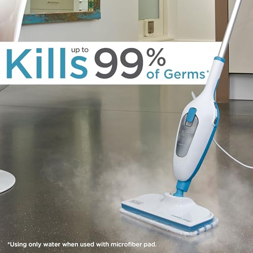 BLACK+DECKER Steam Mop, White (HSM13E1) - color: White