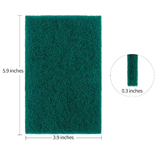 Heavy Duty Scour Pads Sponge Dish Scrubber Non-Scratch Green Reusable Household Scrub Pads for Kitchen and Dish Cleaning Tool (20Pcs Sponge+3Pcs Clean Towel) - style: 20Pcs Sponge+3Pcs Clean Towel