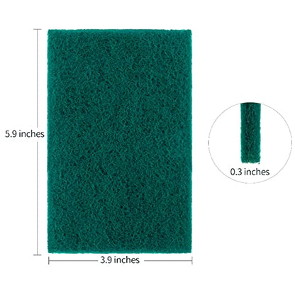 Heavy Duty Scour Pads Sponge Dish Scrubber Non-Scratch Green Reusable Household Scrub Pads for Kitchen and Dish Cleaning Tool (20Pcs Sponge+3Pcs Clean Towel) - style: 20Pcs Sponge+3Pcs Clean Towel