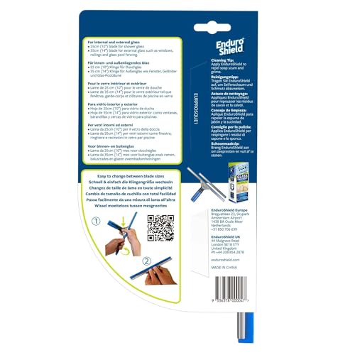 Professional Squeegee - Premium Quality Silicone Rubber Blades with Ergonomic Handle for Streak-Free Cleaning - Perfect for Windows, Shower Doors, and Railings - size: Single: Professional Squeegee