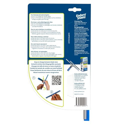 Professional Squeegee - Premium Quality Silicone Rubber Blades with Ergonomic Handle for Streak-Free Cleaning - Perfect for Windows, Shower Doors, and Railings - size: Single: Professional Squeegee