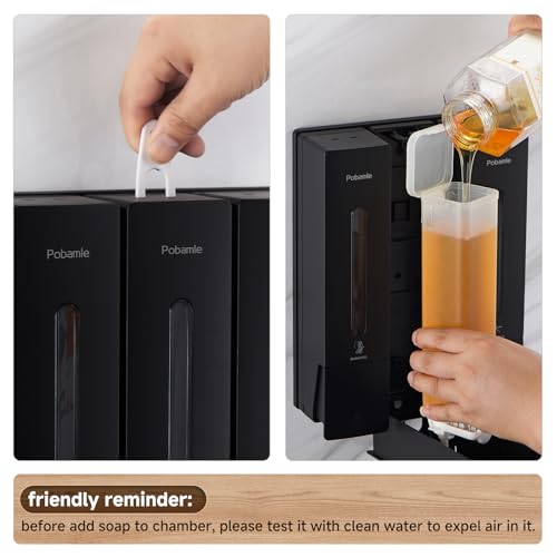 1984 Shower Soap Dispenser Bathroom Set Shampoo Conditioner Body Wash Dispenser Wall Mounted Shower Shampoo Dispenser 3 Chamber No Drill for Home Star Hotel 3 x 400ml Black - color: Black 3 Chamber