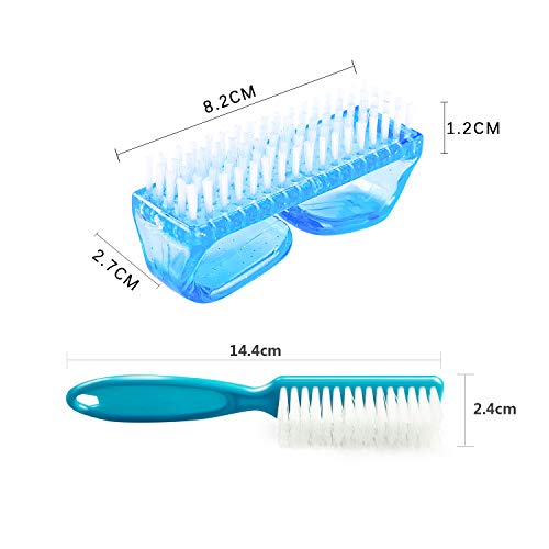 6 Pack Handle Grip Nail Cleaning Brush, Fingernail Brush Cleaner Scrub Brush Kit for Toes Shower and Women & Men & Pets (Color a) - color: Color a