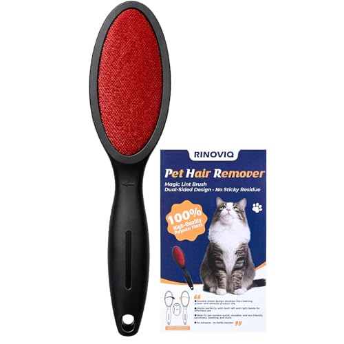1 Pack Magic Lint Remover Brush for Pet Hair, Reusable 2-Sided Lint Brush for Clothes, Bedding, Carpet & Furniture, No Sticky Lint Roller Refills Needed - color: Lint Brush - 1 Pack