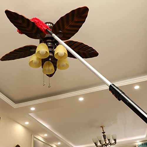 30 Foot High Reach Dusting Kit with 6-24 Foot Extension Pole // High Ceiling and Cobweb Duster with Telescopic Pole // Microfiber and Outdoor & Indoor Extendable Duster Cleaning Kit - size: 24 feet
