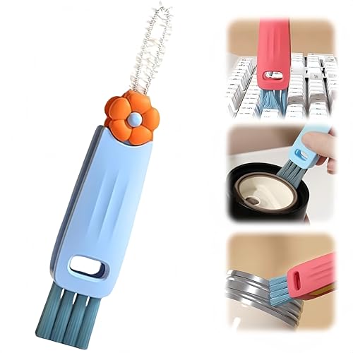3 in 1 Cup Lid Cleaning Brush, Multifunctional Cleaning Brush Portable Cup Lid Cleaner for Bottle Gap Tight Spaces Cup, Portable Cup Lid Cleaner, 1 Pcs Blue - color: 1pcs Blue