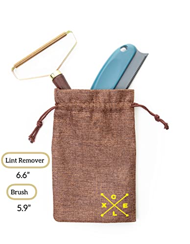 Pascal Portable Lint Remover | Brush Fabric Shaver Reusable Double Sided Metal Roller Pet Hair for Carpet & Couch| Sweater Removes Clothes Fuzz Shaver.
