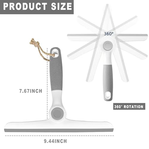 NBGYTECH Window Squeegee Household Cleaning Scraper Handheld Squeegee for Shower Glass Door Mirror Car Windshield (White Plastic Handle) - color: White Plastic Handle