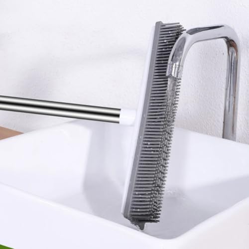 Rubber Broom & Carpet Rake - Pet Hair Remover for All Floor Types