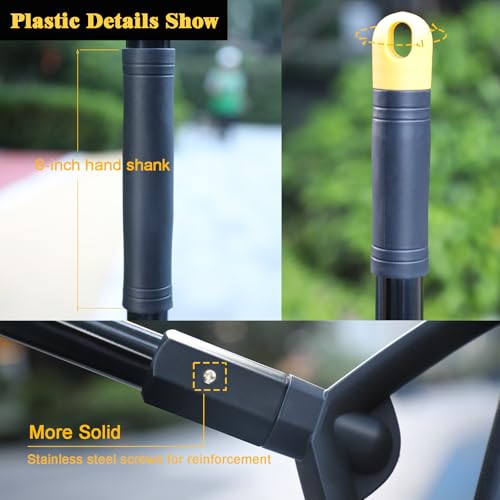 Heavy Duty Commercial Broom,Upgraded Angle Brooms for Sweeping Indoor and Outdoor,Perfect Black Broom of Kitchen,Garage - color: 1 * Black