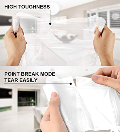 Small Clear Trash Bags – FORID 2.6 Gallon Garbage Bags Wastebasket Bin Liners 220 Count Plastic Trash Bags for Bathroom Bedroom Office Garbage Can (220 count) - style: 2.6 Gal (220 Count)