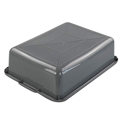 13 L Grey Plastic Tote Box Set of 4, Commercial Bus Box Large Plastic Dish Bin - color: Grey, size: 13 L