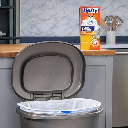 Hefty Ultra Strong Trash Bags 13 Gallon | Tall Kitchen | Drawstring Closure | Odor Control | Citrus Scent | 40 Bags, Pack of 6 - size: 40 Count (Pack of 6), style: Citrus Twist