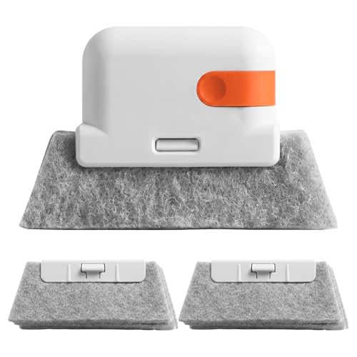 2026 New Magic Window Track Cleaner Set – Handheld Multipurpose Cleaning Brush Windows Screen Brush for Window Grooves, Tile Grout Lines, Shutter Slats, Car AC Vents & Narrow Gaps (Orange Set) - color: Orange Set