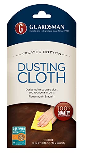 Guardsman Wood Furniture Dusting Cloths - 1 Pre-Treated Cloth - Captures 2x The Dust of a Regular Cloth, Specially Treated, No Sprays or Odors - 462100