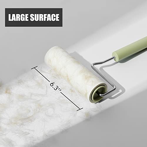 Extra Sticky Large Surface Lint Roller, 6.3'' Giant Lint Roller for Pet Hair, Long Handle Lint Remover for Clothes, Furniture, Dog & Cat Hair Remover (1 Roller + 270 Sheets) - size: 1 Roller + 270 Sheets