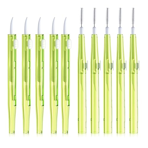10Pcs Cell Phone Cleaning Kit, Dual Head Anti-Clogging Nylon Brushes Hook Cleaner, Multifunction Mini Cleaning Kits for 17 Pro Max Charging Port, Speaker, Earphone, Tablet, Camera, Keyboard, Yellow