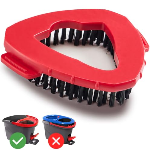 Spin Mop Replace Head Base Scrub Brush Mop Head Compatible with O Cedar EasyWring 1 Tank System, Shower Floor Scrubber, Hard Bristle Cleaning Brush for Kitchen Bathroom Tile Hard Floor