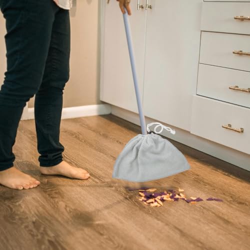 2 Pack Reusable Broom Cover Mop for Home Cleaning - Microfiber Dust Hair Water Absorption Sweeping Integrated Broom Cover - Easy Wash and Durable Fit