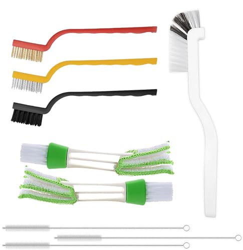 Crevice Cleaning Brush, Hard Bristle Scrub Brushes Tools,Window Groove Cleaning Brush for Sliding Door, Sill, Tile Lines, Shutter, Corner, Sink, Teapot, Bottle