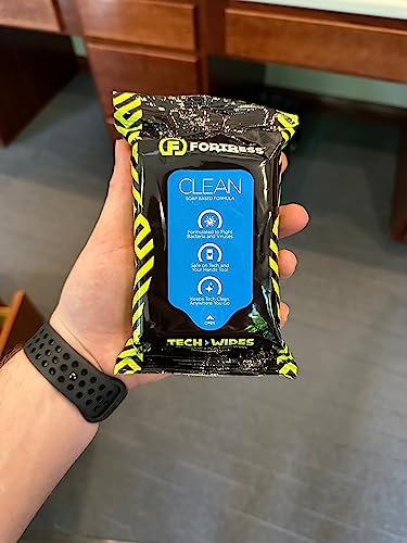 Fortress Electronic Wipes (25 ct.) To-Go Tech Wipes for Screens, Phones, Keyboards, TV Monitors, Computer Screens [Travel Size] Skin-Safe - style: No Microfiber Cloth